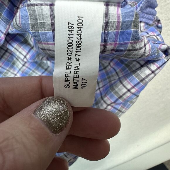 Ralph Lauren Shirt Men XL Blue Plaid COTTON STRETCH Button Down Pony Long sleeve - Picture 11 of 12